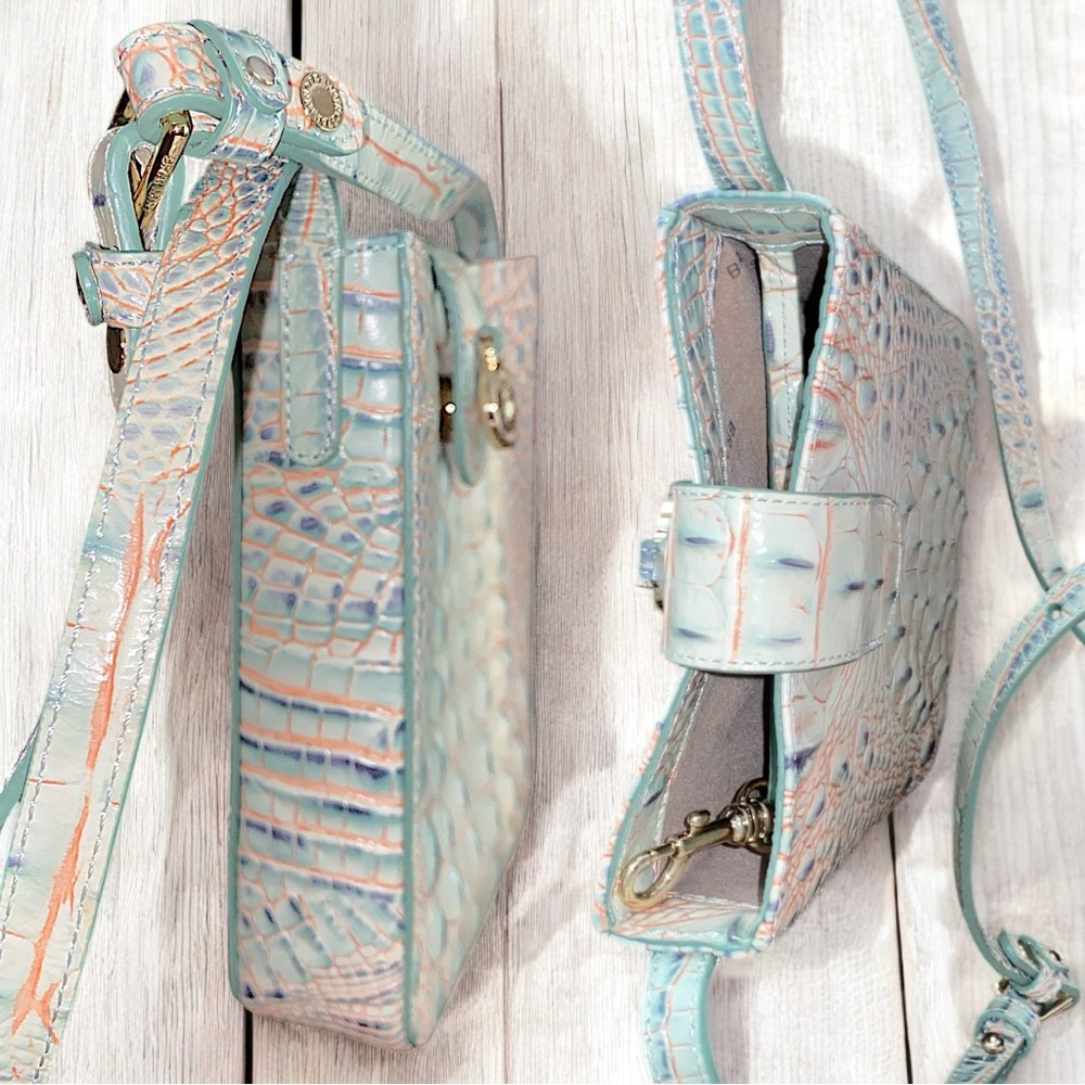 Vintage Color Authentic Brahmin Marley Melbourne Genuine Leather Crossbody Bag - Picture 10 of 10